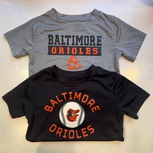 Two Genuine Merchandise Baltimore Orioles Kids Tees - Gray and Black in 2T